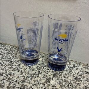 2025 US Open Tennis Grey Goose Honey Deuce Plastic Cup Souvenir. Set of 2 Cups